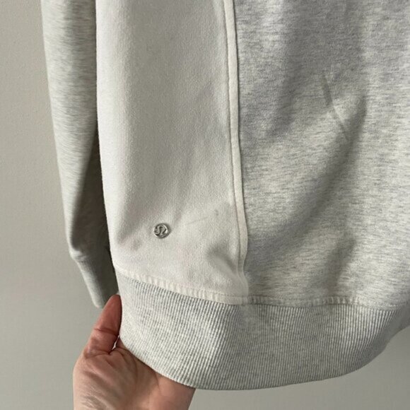 Lululemon Athletica Cowl Neck Pullover Activewear Long Sleeve Sweatshirt Gray 4 - Picture 6 of 8